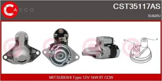 Starter 12 V 1 kW CASCO CST35117AS Bild Starter 12 V 1 kW CASCO CST35117AS