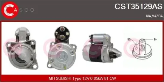 Starter 12 V 0,85 kW CASCO CST35129AS Bild Starter 12 V 0,85 kW CASCO CST35129AS