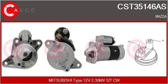 Starter 12 V 2,30 kW CASCO CST35146AS Bild Starter 12 V 2,30 kW CASCO CST35146AS