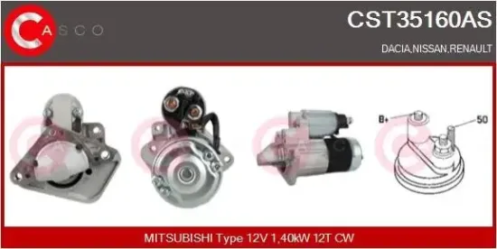 Starter 12 V 1,40 kW CASCO CST35160AS Bild Starter 12 V 1,40 kW CASCO CST35160AS