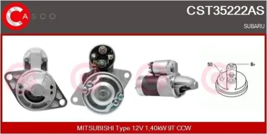 Starter 12 V 1,40 kW CASCO CST35222AS Bild Starter 12 V 1,40 kW CASCO CST35222AS