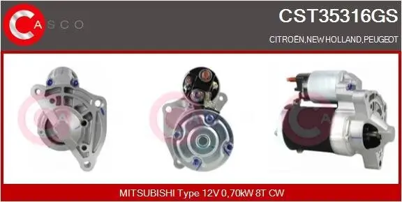 Starter 12 V 0,70 kW CASCO CST35316GS