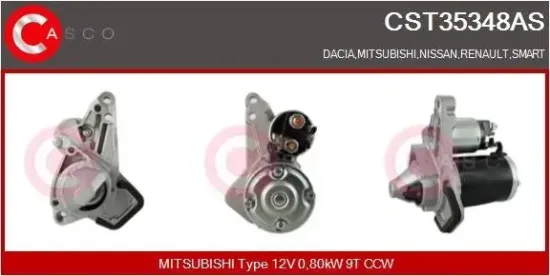 Starter 12 V 0,80 kW CASCO CST35348AS Bild Starter 12 V 0,80 kW CASCO CST35348AS