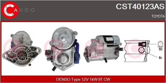 Starter 12 V 1 kW CASCO CST40123AS