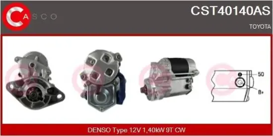 Starter 12 V 1,40 kW CASCO CST40140AS Bild Starter 12 V 1,40 kW CASCO CST40140AS