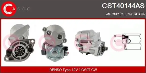 Starter 12 V 1 kW CASCO CST40144AS Bild Starter 12 V 1 kW CASCO CST40144AS