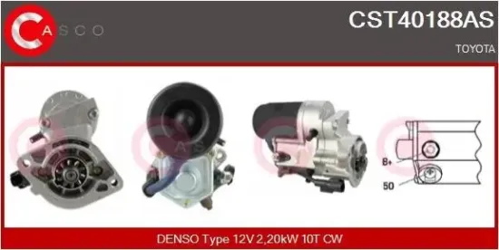 Starter 12 V 2,20 kW CASCO CST40188AS Bild Starter 12 V 2,20 kW CASCO CST40188AS