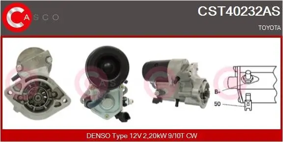 Starter 12 V 2,20 kW CASCO CST40232AS