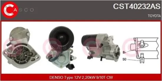 Starter 12 V 2,20 kW CASCO CST40232AS Bild Starter 12 V 2,20 kW CASCO CST40232AS