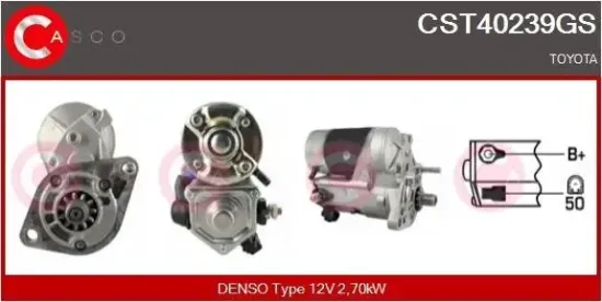 Starter 12 V 2,70 kW CASCO CST40239GS Bild Starter 12 V 2,70 kW CASCO CST40239GS