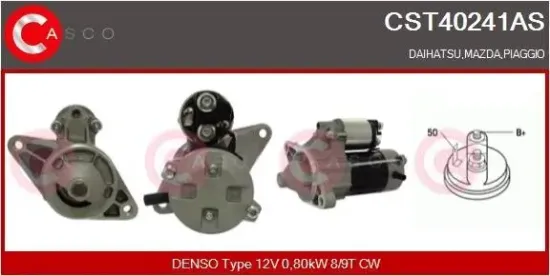 Starter 12 V 0,80 kW CASCO CST40241AS Bild Starter 12 V 0,80 kW CASCO CST40241AS