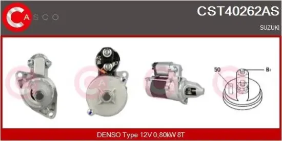 Starter 12 V 0,80 kW CASCO CST40262AS Bild Starter 12 V 0,80 kW CASCO CST40262AS