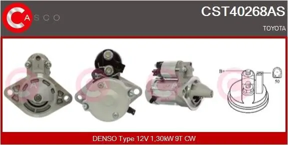 Starter 12 V 1,30 kW CASCO CST40268AS