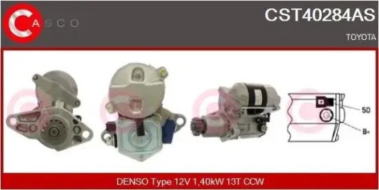 Starter 12 V 1,40 kW CASCO CST40284AS Bild Starter 12 V 1,40 kW CASCO CST40284AS