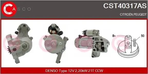 Starter 12 V 2,20 kW CASCO CST40317AS