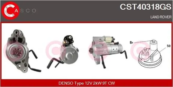 Starter 12 V 2 kW CASCO CST40318GS