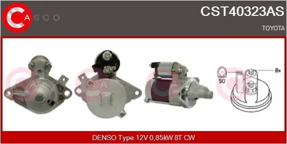 Starter 12 V 0,85 kW CASCO CST40323AS