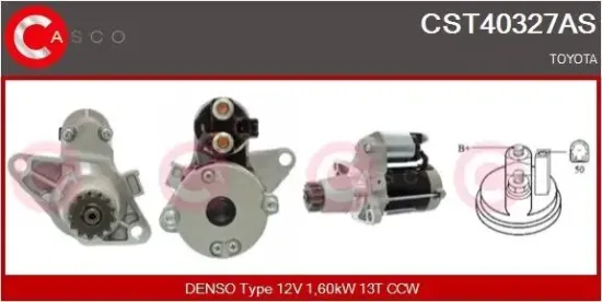 Starter 12 V 1,60 kW CASCO CST40327AS Bild Starter 12 V 1,60 kW CASCO CST40327AS