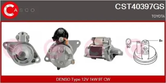 Starter 12 V 1 kW CASCO CST40397GS Bild Starter 12 V 1 kW CASCO CST40397GS