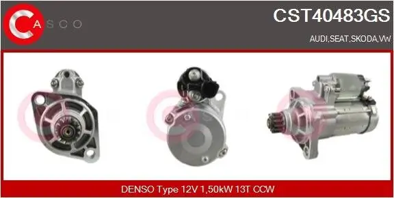 Starter 12 V 1,50 kW CASCO CST40483GS