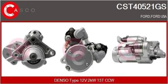 Starter 12 V 2 kW CASCO CST40521GS