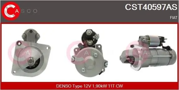 Starter 12 V 1,90 kW CASCO CST40597AS