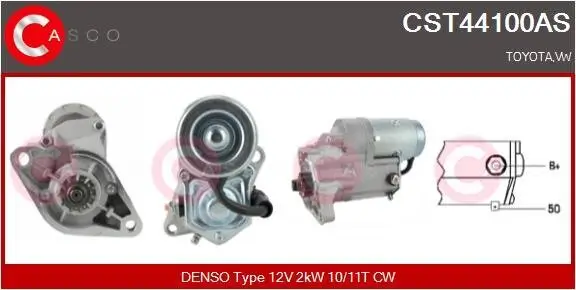 Starter 12 V 2 kW CASCO CST44100AS