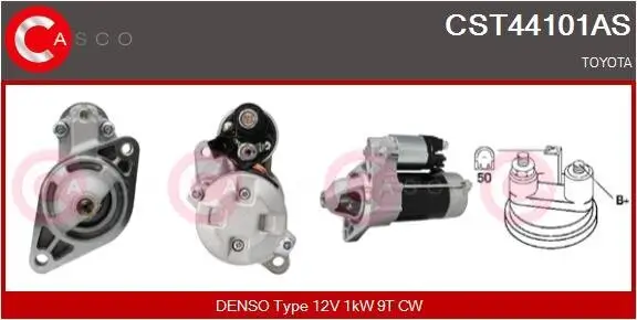 Starter 12 V 1 kW CASCO CST44101AS