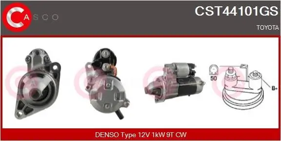 Starter 12 V 1 kW CASCO CST44101GS