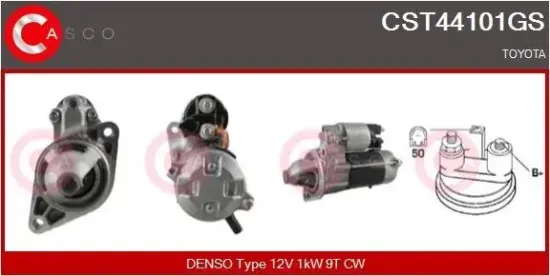 Starter 12 V 1 kW CASCO CST44101GS Bild Starter 12 V 1 kW CASCO CST44101GS