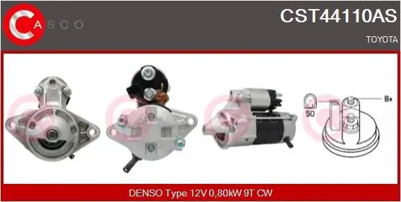 Starter 12 V 0,80 kW CASCO CST44110AS