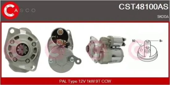 Starter 12 V 1 kW CASCO CST48100AS Bild Starter 12 V 1 kW CASCO CST48100AS