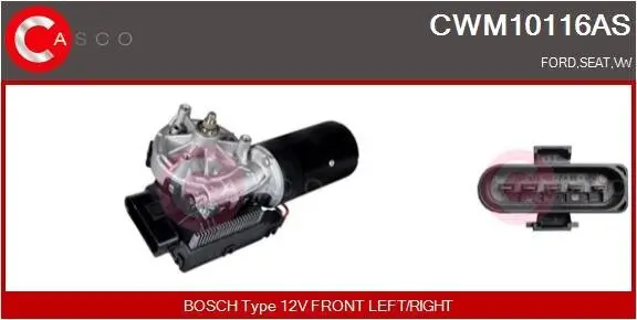 Wischermotor 12 V CASCO CWM10116AS