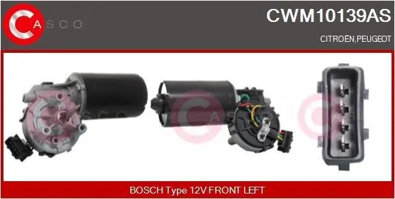 Wischermotor 12 V CASCO CWM10139AS