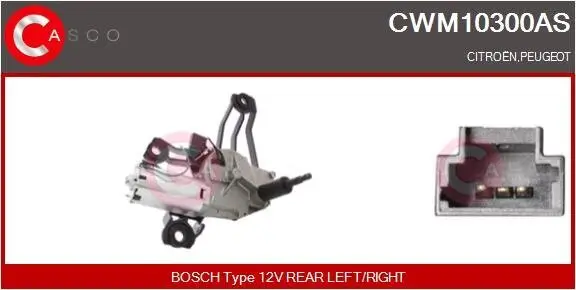 Wischermotor 12 V CASCO CWM10300AS