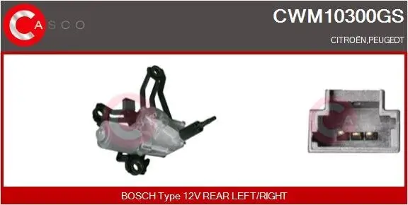 Wischermotor 12 V CASCO CWM10300GS