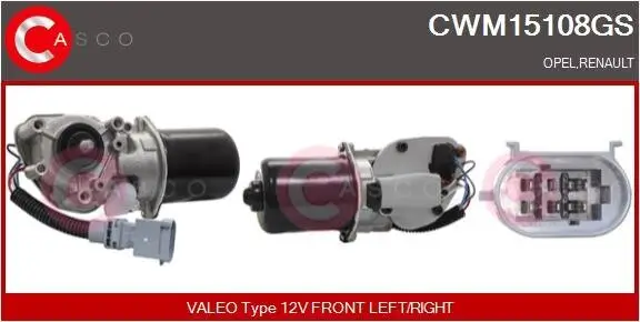 Wischermotor 12 V CASCO CWM15108GS