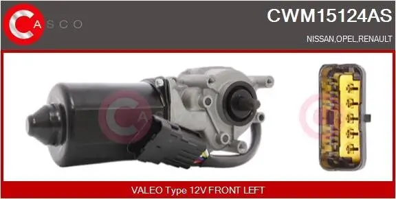 Wischermotor 12 V CASCO CWM15124AS