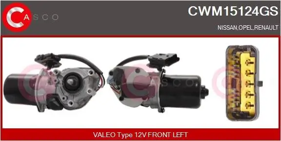 Wischermotor 12 V CASCO CWM15124GS