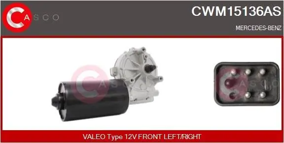 Wischermotor 12 V CASCO CWM15136AS