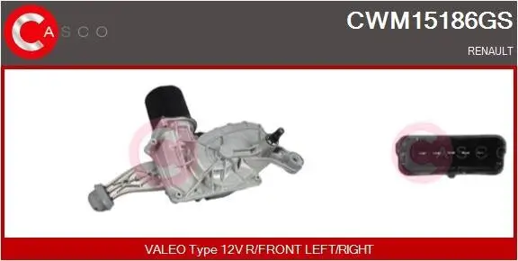 Wischermotor 12 V CASCO CWM15186GS