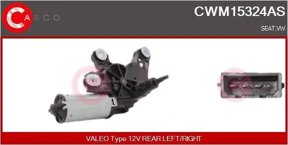 Wischermotor 12 V CASCO CWM15324AS