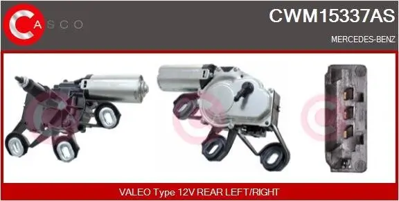 Wischermotor 12 V CASCO CWM15337AS