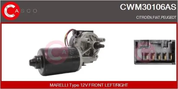 Wischermotor 12 V CASCO CWM30106AS