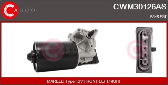 Wischermotor 12 V CASCO CWM30126AS