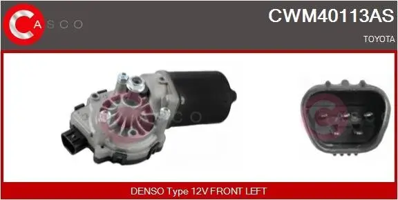 Wischermotor 12 V CASCO CWM40113AS