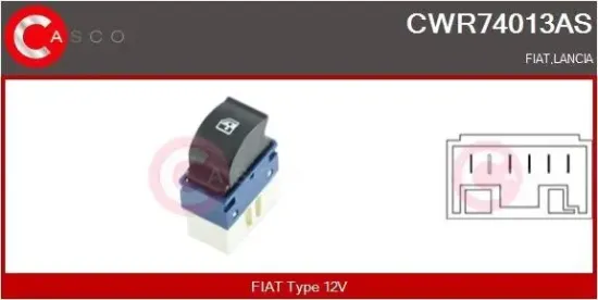 Schalter, Fensterheber 12 V CASCO CWR74013AS Bild Schalter, Fensterheber 12 V CASCO CWR74013AS