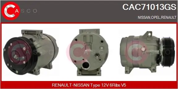 Kompressor, Klimaanlage 12 V CASCO CAC71013GS