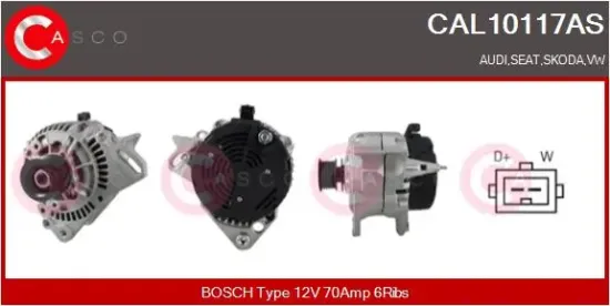 Generator 12 V CASCO CAL10117AS Bild Generator 12 V CASCO CAL10117AS