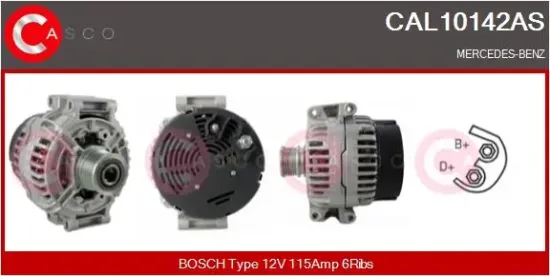 Generator 12 V CASCO CAL10142AS Bild Generator 12 V CASCO CAL10142AS